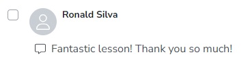 Comentario em ingles